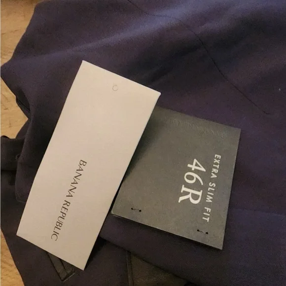 Banana Republic extra slim fit navy blue 2 button Blazer jacket size 46 R - Picture 7 of 7